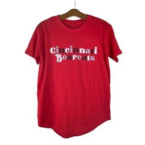 Pressbox Cincinnati Bearcats Short Sleeve TShirt Crewneck Red Cotton Size Small